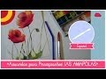 Curso de Acuarela para Principiantes: como pintar amapolas (utilizando una pajilla)