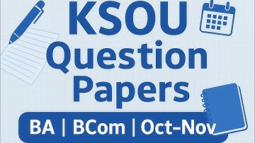 KSOU BA.B Com.#kannada #October/November #2024 #ksou #openuniversity #bcom 