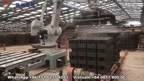 Automatic brick stacking Yaskawa robot stacking Clay brick making plant