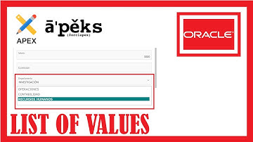 5. Ejemplo Lista de Valores en ORACLE APEX ORACLE APEX - [Videotutorial en español - 05]