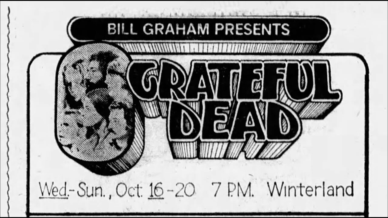 Grateful Dead 1974-10-17 [Thu] Winterland, San Francisco, CA - YouTube