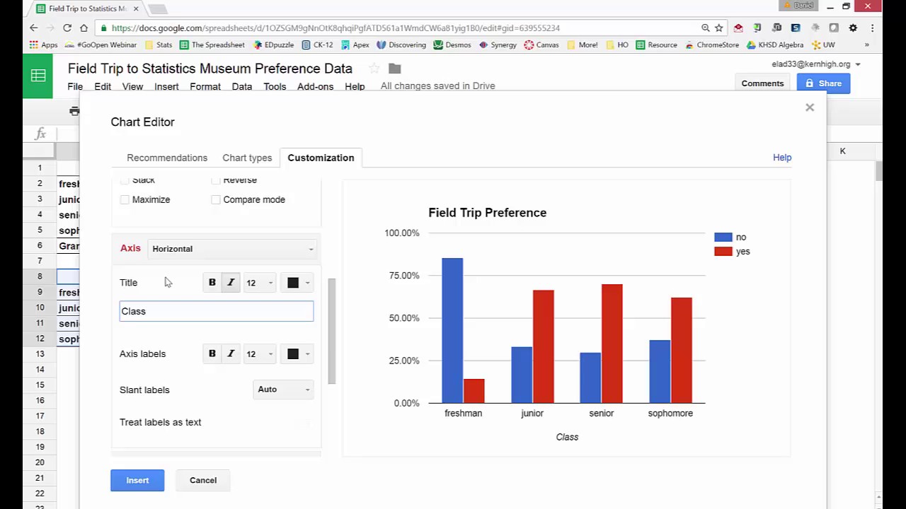 How To Make A Bar Chart In Google Docs