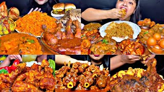 ASMR EATING SPICY CHICKEN CURRY, MUTTON CURRY, BIRYANI | BEST INDIAN FOOD MUKBANG |Foodie India|