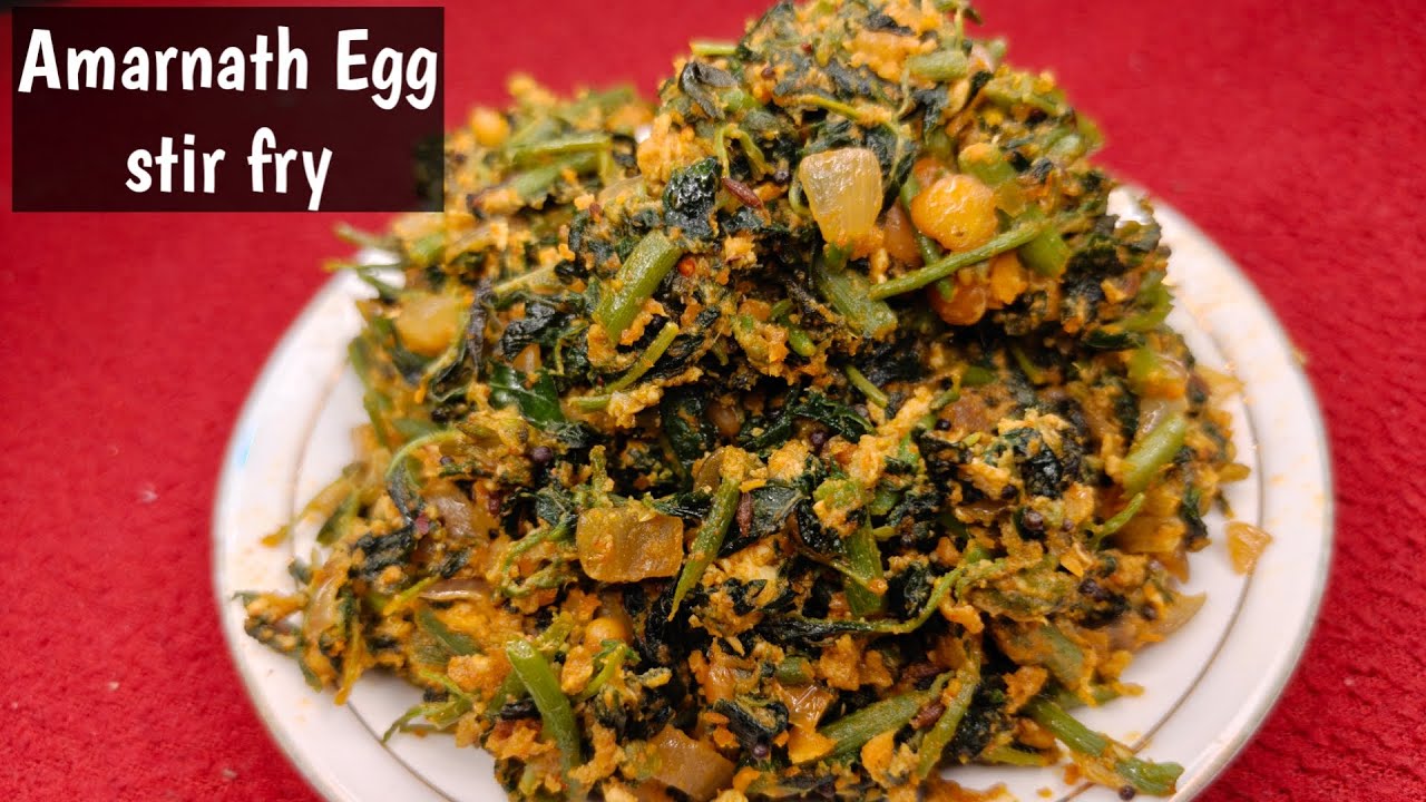 Amarnath Egg stir fry Healthy side dish idea | Thotakura fry | keerai poriyal | danttu soppu palya 