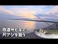 改造サビキで尺アジを釣る