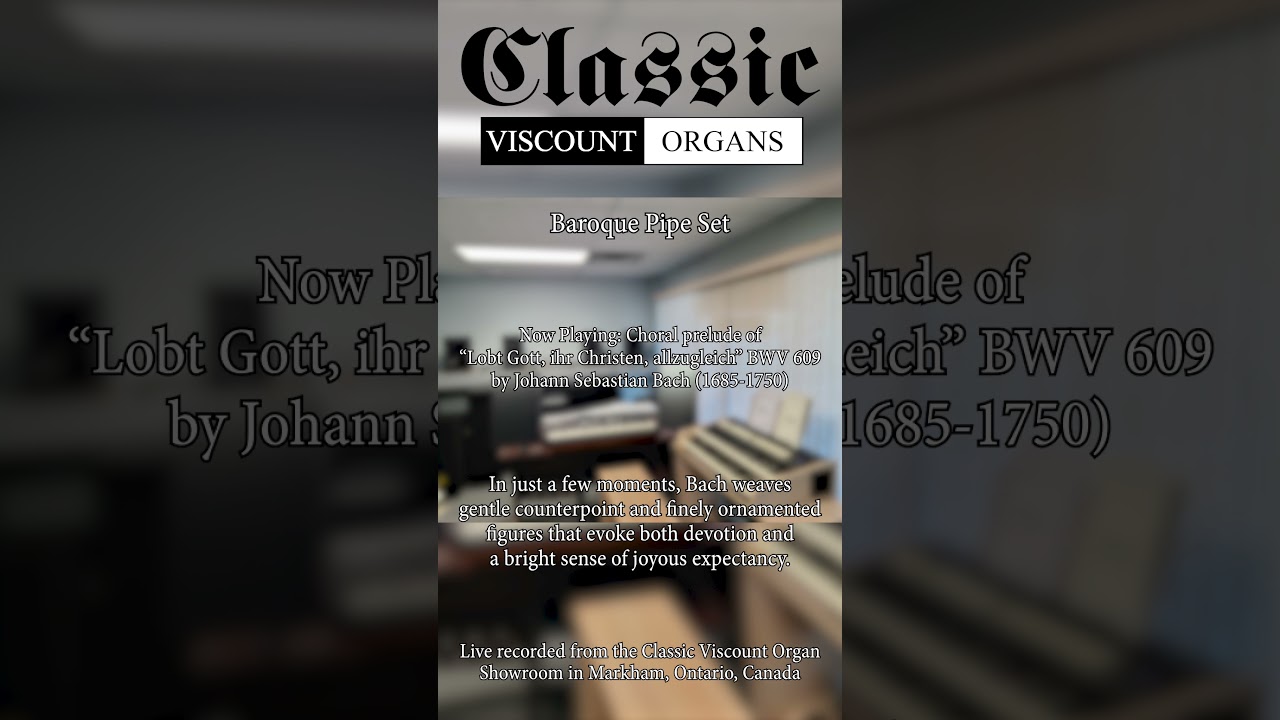 Choral prelude of Lobt Gott, ihr Christen, allzugleich BWV 609 by J.S. Bach in Baroque