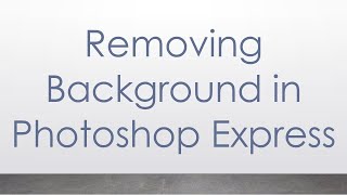 Removing Background in Photoshop Express screenshot 1