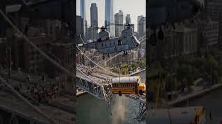 Massive Helicopter Cometo rescue the School Bus