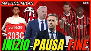 INIZIO, PAUSA, FINE. RINNOVO REIJNDERS, SCELTA DS TARE O PARATICI, VIA THEO E LEAO | Mattino Milan
