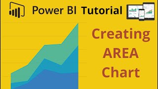 how to create and customize area chart in power bi