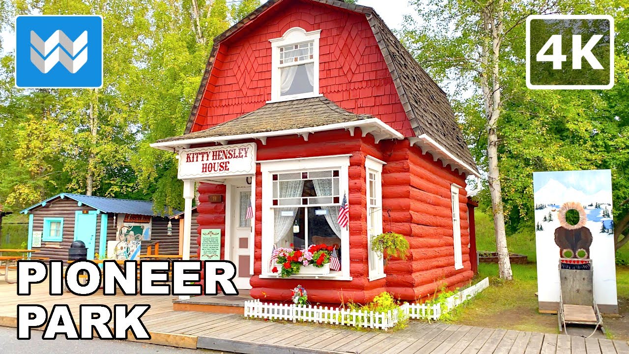 [4K] Pioneer Park in Fairbanks, Alaska USA - Walking Tour & Travel Guide 🎧 Binaural Audio