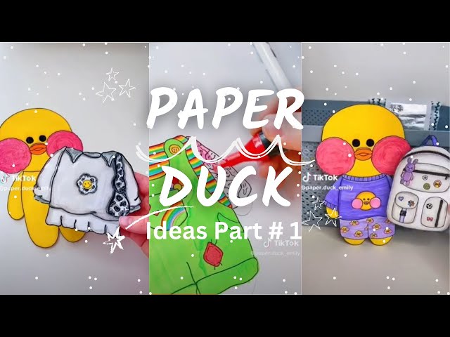 Paper Duck Clothes Making * TIMELAPSE * 