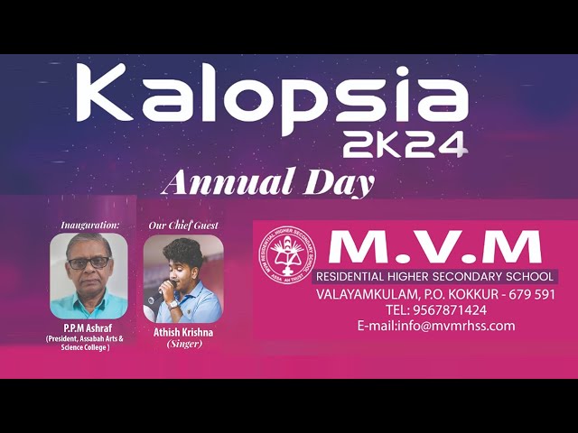 Kalopsia 2K24 | Annual Day | M.V.M  RESIDENTIAL HIGHER SECONDARY SCHOOL class=