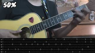 Diary - Bread | Guitar 70 and 50% speed | With TAB!