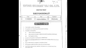 UGVCL(discom) 2014 JE-ELECTRICAL QUESTION PAPER