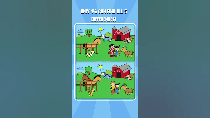 Only Geniuses Spot All 5 Differences! 🤯 Can You? #Shorts #FindTheDifference #BrainGames