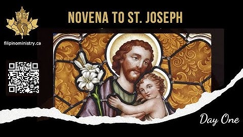 Novena to St  Joseph Day One