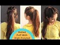 Messy Rolled Puff With High Ponytail Hairstyle |Ponytail  With Puff