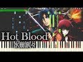 HOT BLOOD - 水樹奈々 『桜花忍法帖』 ED full piano 【Sheet Music】