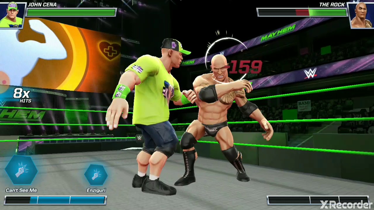 My first match in Wwe Mayhem - YouTube