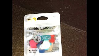 Wrap It Storage Cord organizer ID Identification Labels 12 Pack  Assorted Colors Organize neat