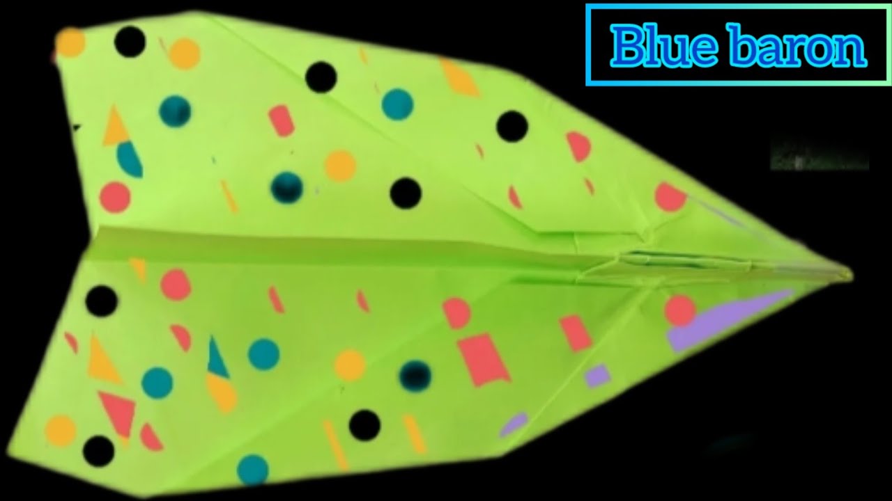 Easy Paper Airplane with a Free Template! -《Blue☆Baron》/How to make a paper plane/Blue Baron/Plane