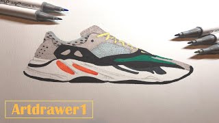 Drawing the Yeezy Boost 700 'OG' - YouTube
