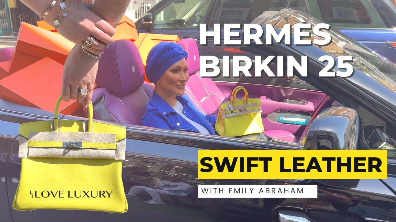 Hermes, Bags, Hermes Birkin 25 Swift Leather Lime Palladium Hardware  Brand New With Receipt