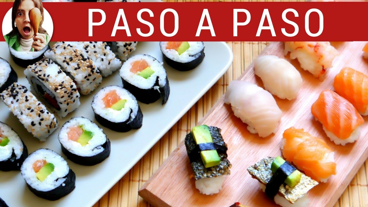 Cómo hacer SUSHI CASERO paso a paso -varios tipos- (incluye cómo hacer  arroz para sushi) - YouTube