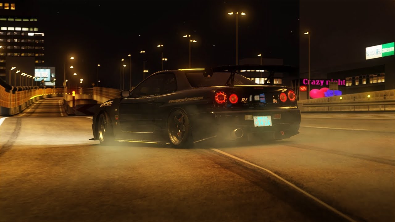 Assetto Corsa | Drift fly-bys | Nissan Skyline R34 - YouTube