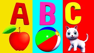 Phonics Song with TWO Words  A For Apple  ABC Alphabet Songs with Sounds for Children
