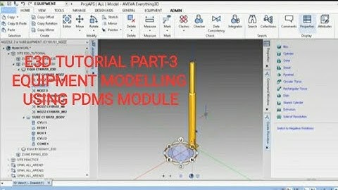E3D Equipment Modeling Tutorial Using PDMS Module | Part-3 |