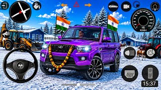 Modified Mahindra Scorpio👿Car Game: Indian Purple Scorpio (Gadi Wala Game) Car Game Android Gameplay screenshot 4