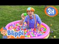 Learn colors with the blippi ball pit  blippi  kids playground  educationals for kids