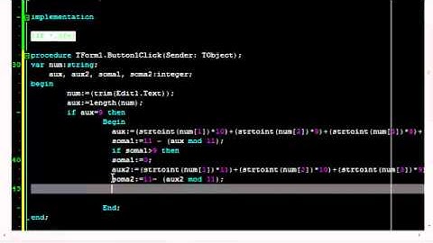Vídeo Aula Delphi - Gerar/Validar CPF