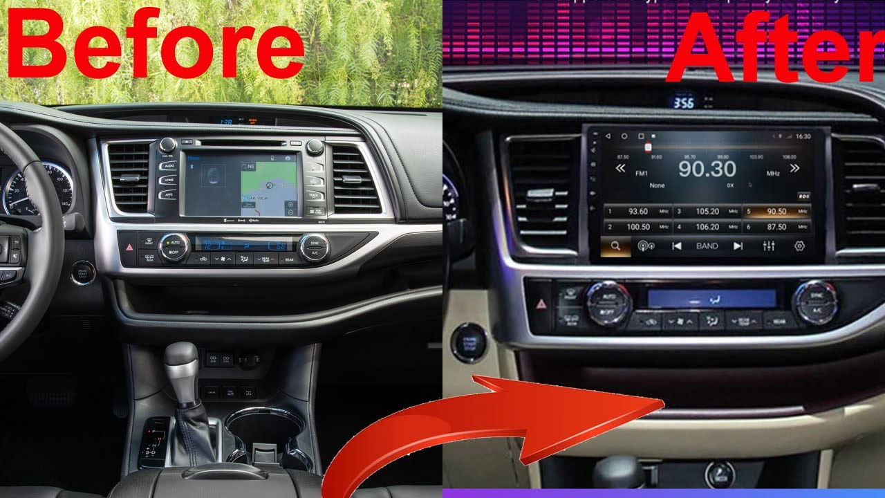 Toyota Highlander radio upgrade 2015 2016 2017 2018 2019 Android stereo