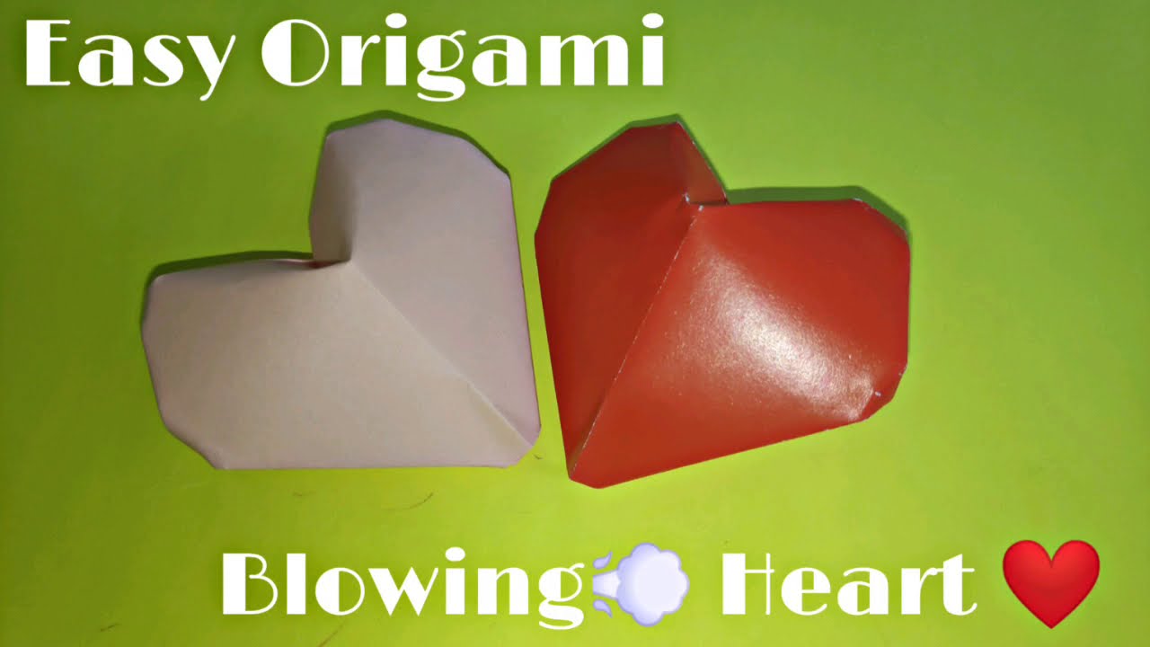 Easy Origami Blowing HEART 💨 In just 3 Mins Quarantinedays YouTube