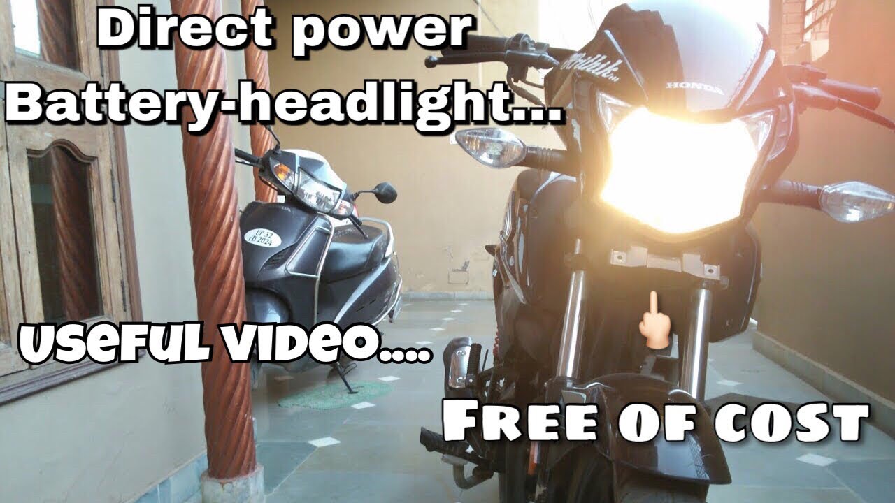 How to change headlight connection from engine to battery in any