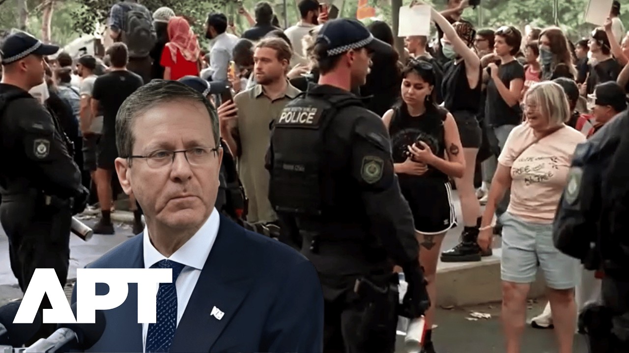 Hundreds Protest Outside Sydney Police HQ During Israeli President Isaac Herzog’s Australia Visit