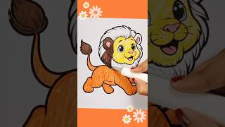Easy lion drawing with me|| art#shorts#MaShuartandcraft