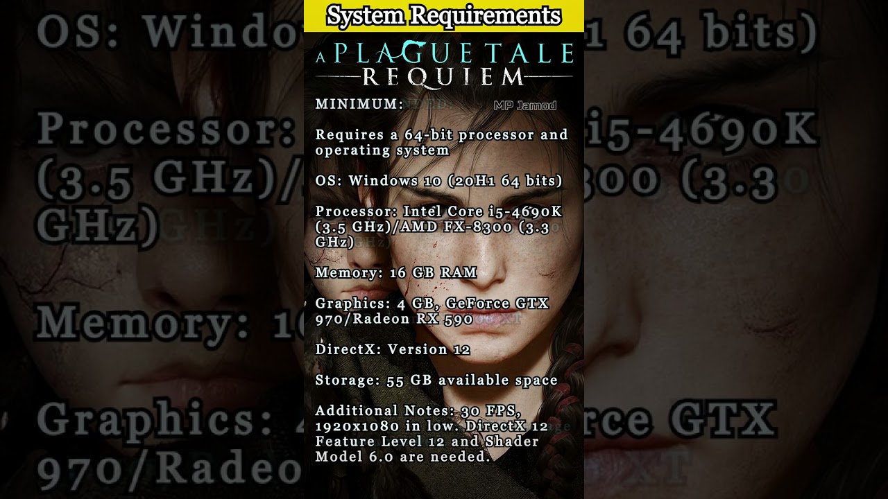 Plague Tale Requiem System Requirements