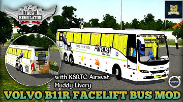 🤩🔥KSRTC AIRAVAT MUDDY LIVERY FOR VOLVO B11R FACELIFT BUS MOD | BUSSID v3.7.1 By @abisliveryworld