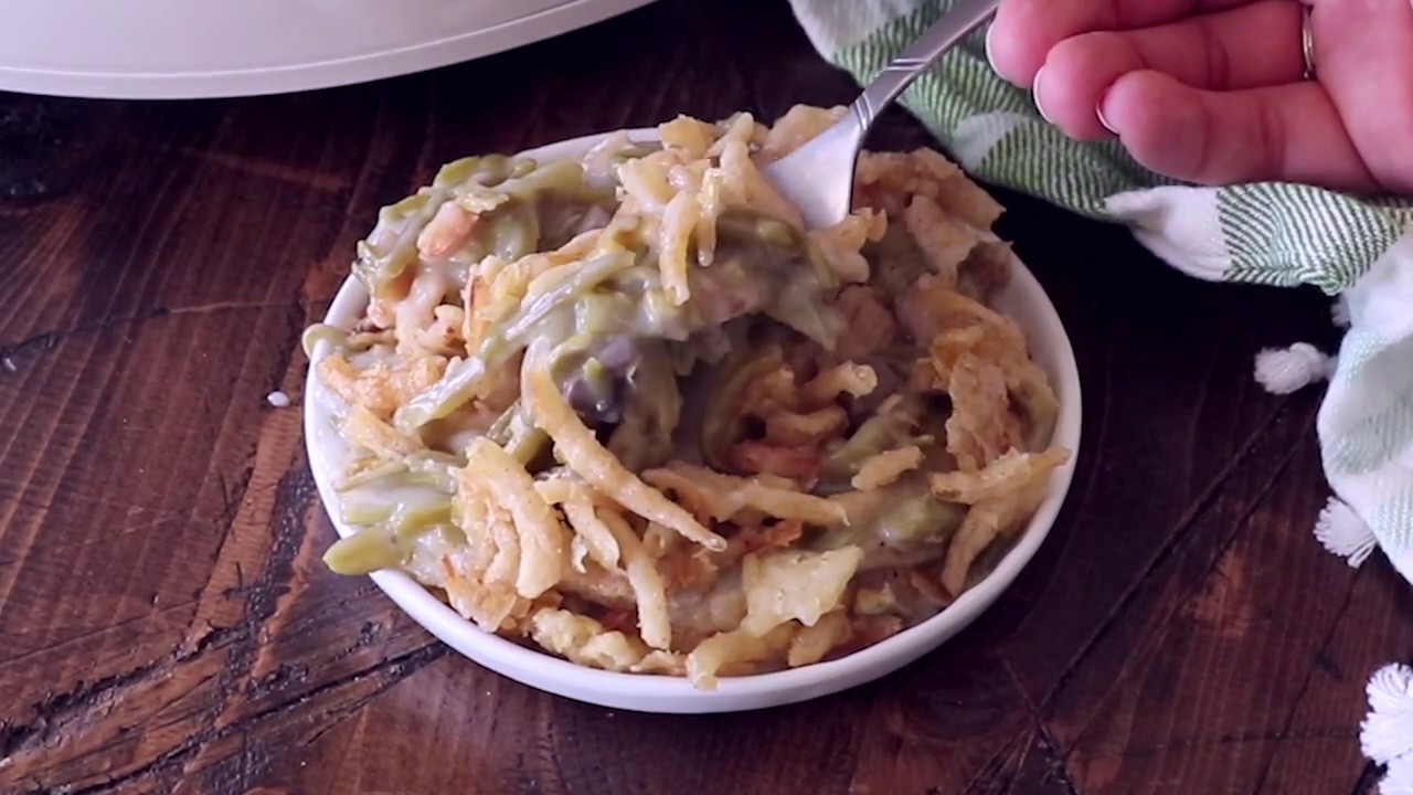 Crockpot Green Bean Casserole Recipe - YouTube
