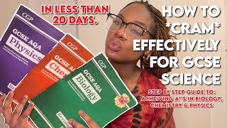How to effectively *cram* for all 3 GCSE Sciences | step by step | 3 day cycle method for grade 8/9
