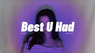 Gloria Kim - Best U Had (Official Lyric Video)