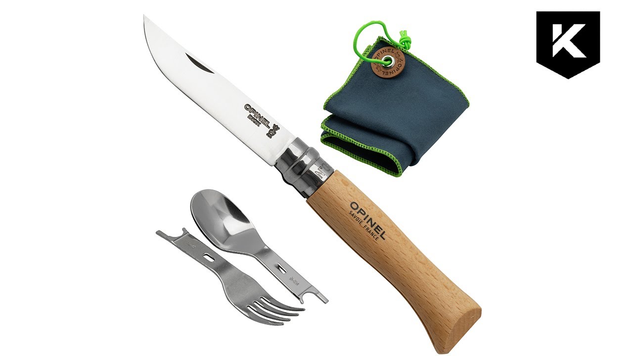 Set OPINEL PICNIC plus 002500, navaja N° 08, tenedor y cuchara