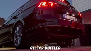 VW Passat B8 GTE Cold Start w/GTI TCR Muffler from Golf 7.5