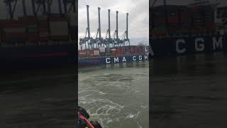 Ship handling ship Departure with twin tractor tug 7000hp by Lunar Offshore Sdn Bhd