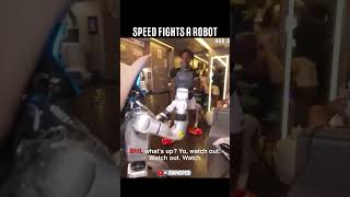 SPEED FIGHTS A ROBOT  #ishowspeed #youtube #youtubeshorts #funny #clips