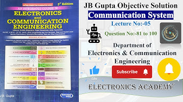 JB Gupta Communication System Solution | JB Gupta Electronics & Communication Engineering Solution